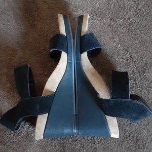 Wedge leather sandals